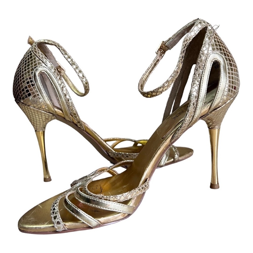 Guess by Marciano Gold Heels Special Occasions Sandals Shoes